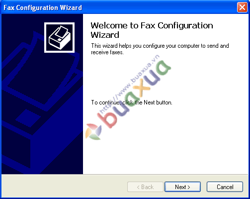 Fax configuaration wizard
