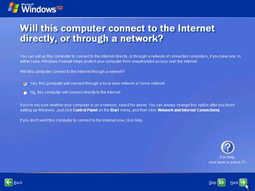 Windows Xp sẽ kiểm tra kết nối Internet