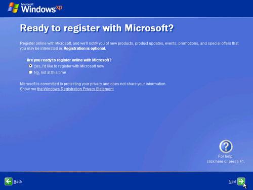 Ready to register with Microsoft?