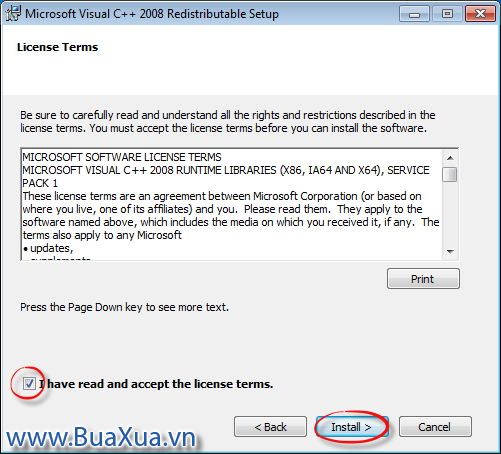 Cài đặt Microsoft Visual C++ phiên bản cũ