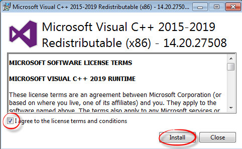 Cài đặt Microsoft Visual C++ phiên bản mới