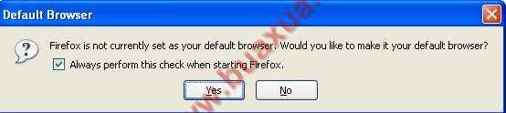 Chọn FireFox là trình duyệt web mặc định