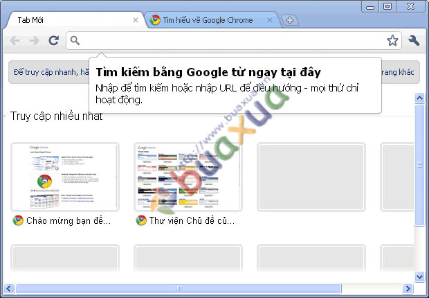 Cửa số của trình duyệt web Google Chrome