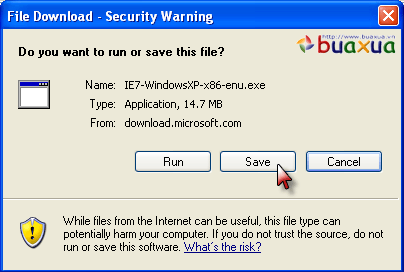Save Security warning