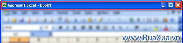 Title bar - Thanh tiêu đề của Excel 2003