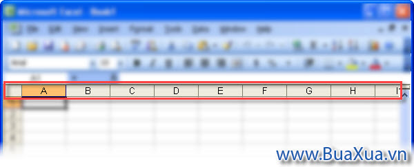 Column headings  - Tiêu đề cột của Excel 2003