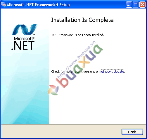 .Net Framework đã được cài đặt đã hoàn tất