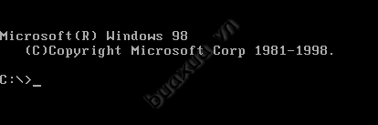 Khởi động ở chế độ DOS của Windows 98