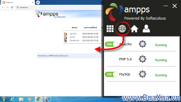 Cách mở trang web trong thư mục Document Root hay WebRoot của AMPPS