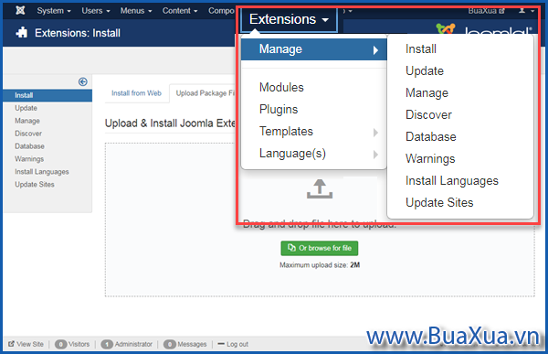 Extension - Các thành phần mở rộng trong Joomla!