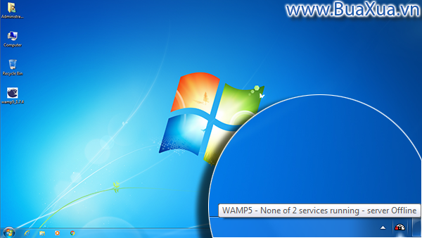 Tất cả các dịch vụ của WAMP5 không hoạt động
