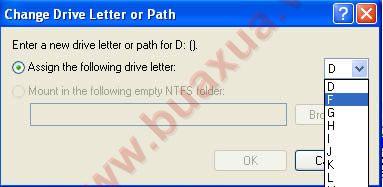 drive letter select