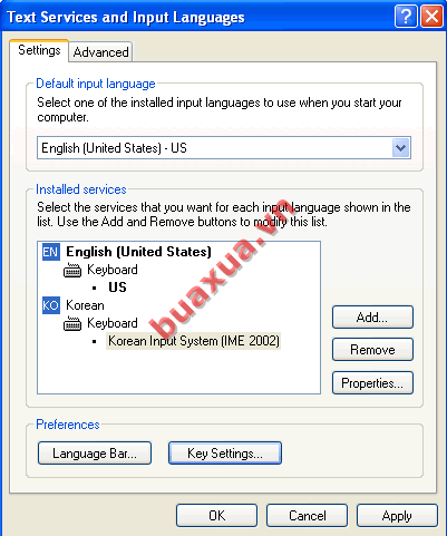 korean text services and input languages