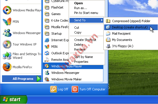 Đưa các Icon của chương trình ra Desktop