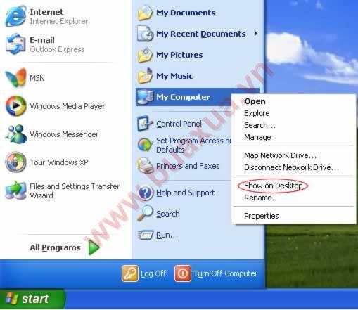 Đưa các Icon của Windows ra Desktop