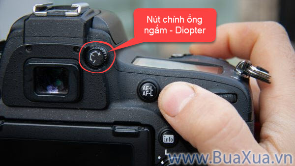 Nút chỉnh ống ngắm - Diopter trên máy ảnh số
