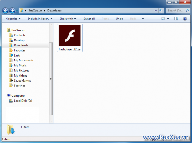 Chạy chương trình Adobe Flash Player
