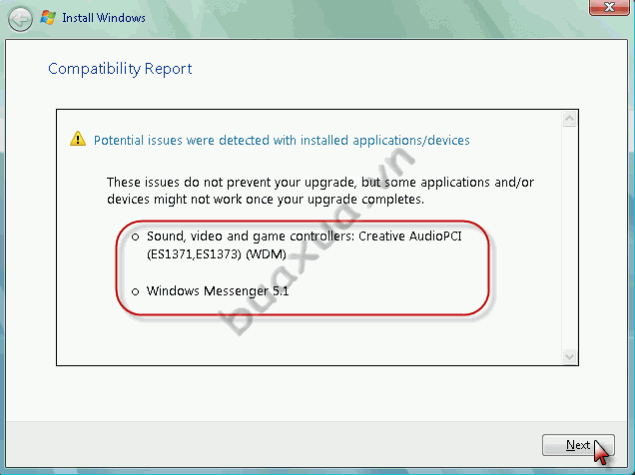 Danh sách các thiết bị không tương thích với Windows Vista