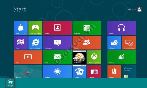 Hiển thị các ứng dụng đã được cài đặt trong Windows 8