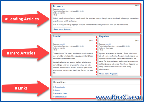 Hiển thị các bài viết trong chuyên mục theo dạng Blog hoặc Featured